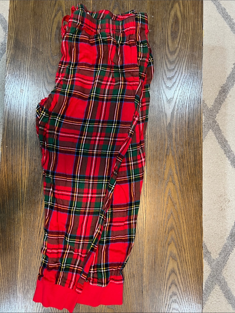Red Plaid Lounge jogger Pants